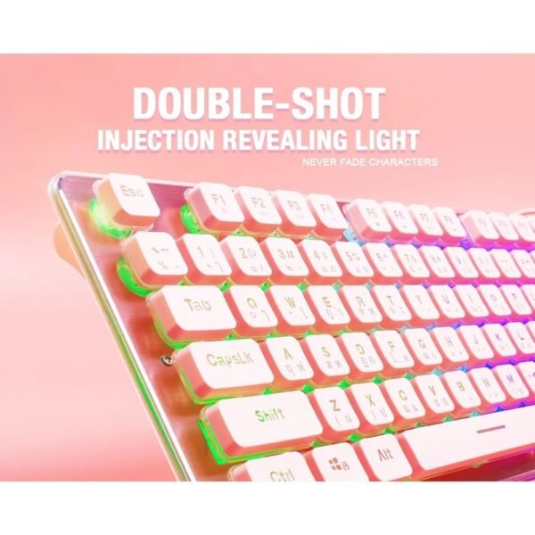 NUBWO Nk-32 PINK EDITION FORTUNE คีย์บอร์ดเกมมิ่ง - Image 3