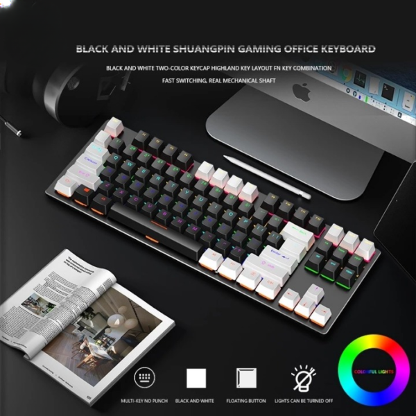 K550 Gaming Keyboard Mechanical 80% คีย์บอร์ดเกมมิ่ง RGB (Blue Switch) - Image 2
