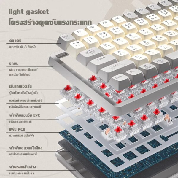 LANGTU GK102 wireless Bluetooth Mechanical keyboard gaming - Image 2