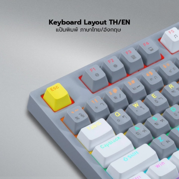 NUBWO คีย์บอร์ดเกมมิ่ง Mechanical MINI RGB รุ่น X802 - Image 3