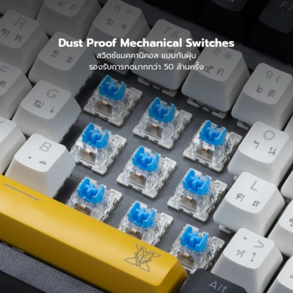 NUBWO คีย์บอร์ดเกมมิ่ง Mechanical MINI RGB รุ่น X802 - Image 2