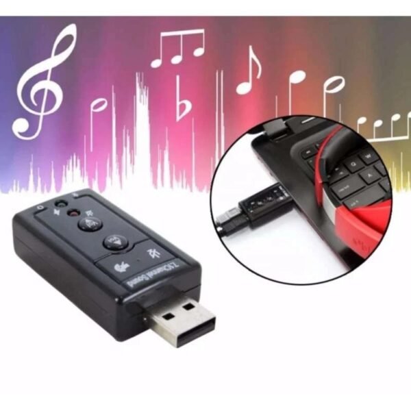 USB การ์ดเสียง ซาวด์การ์ด Audio 3D Sound Virtual 7.1 Channel Card Adapter - Image 2